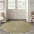 Pemberly Row Contemporary 4' x Round Green Gold Fabric Area Rug