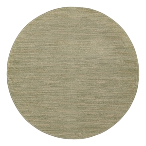 Pemberly Row Contemporary 4' x Round Green Gold Fabric Area Rug