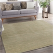 Pemberly Row Contemporary 5' x Square Green Gold Fabric Area Rug