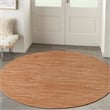 Pemberly Row Modern / Contemporary 6' x Round Rust Fabric Area Rug