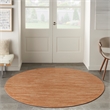 Pemberly Row Modern / Contemporary 8' x Round Rust Fabric Area Rug