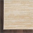 Pemberly Row Contemporary 8' Runner Ivory Gold Fabric Area Rug