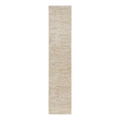 Pemberly Row Contemporary 8' Runner Ivory Gold Fabric Area Rug