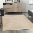 Pemberly Row Contemporary 4' x 6' Ivory Gold Fabric Area Rug