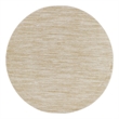 Pemberly Row Contemporary 8' x Round Ivory Gold Fabric Area Rug