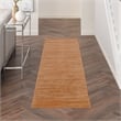 Pemberly Row Modern / Contemporary 10' Runner Rust Fabric Area Rug