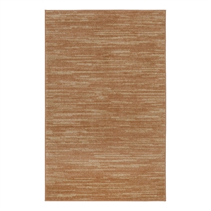Pemberly Row Modern / Contemporary 3' x 5' Rust Fabric Area Rug