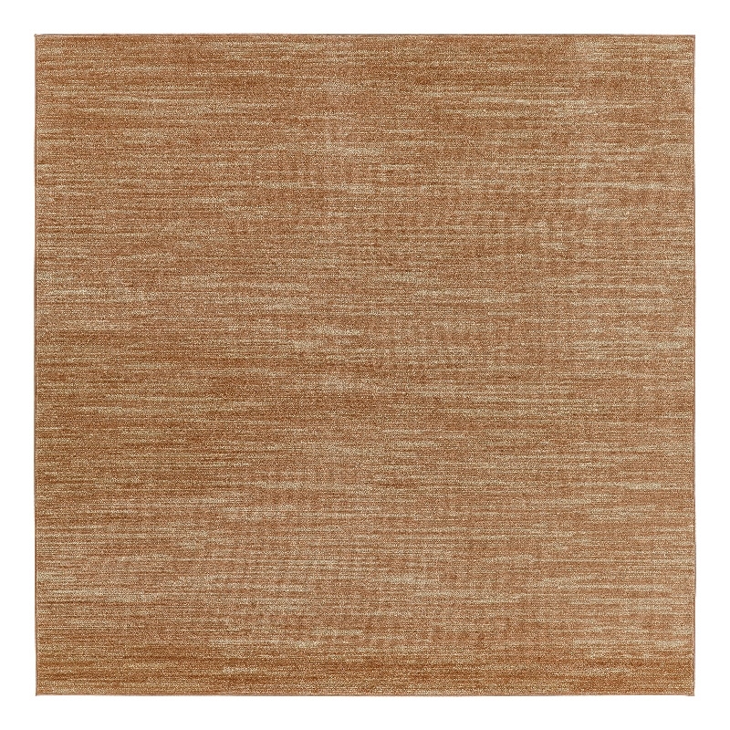 Pemberly Row Modern / Contemporary 9' x Square Rust Fabric Area Rug