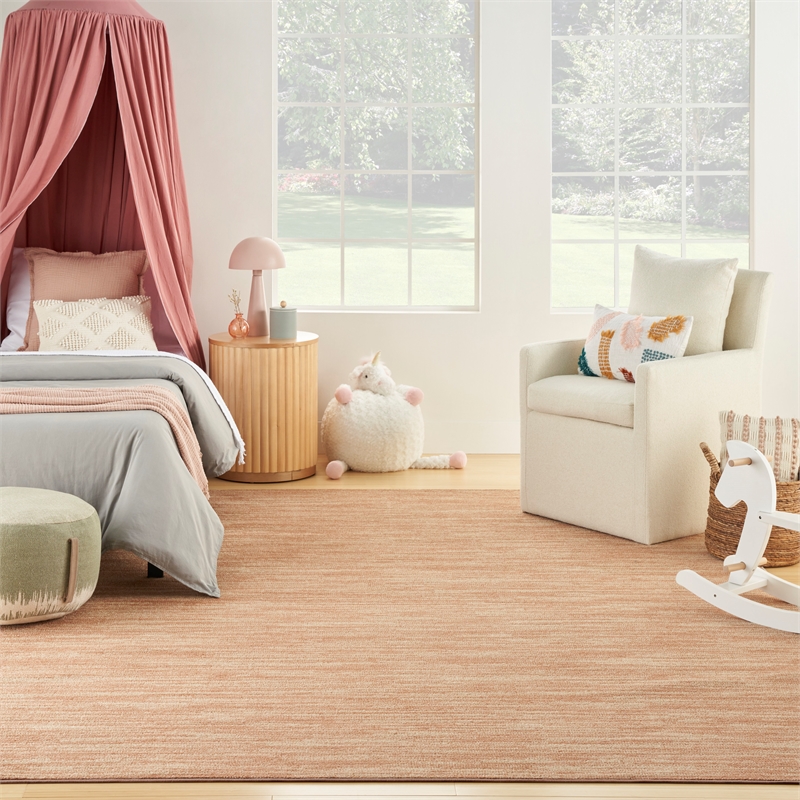 Pemberly Row Modern / Contemporary 9' x 12' Rust Fabric Area Rug