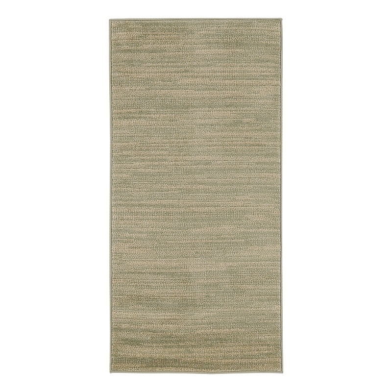 Pemberly Row Contemporary 2' x 4' Green Gold Fabric Area Rug