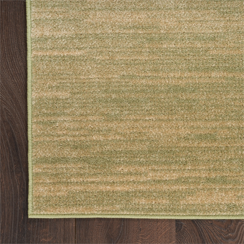 Pemberly Row Contemporary 3' x 5' Green Gold Fabric Area Rug