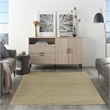 Pemberly Row Contemporary 4' x 6' Green Gold Fabric Area Rug