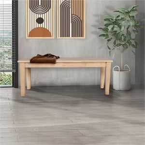 Pemberly Row Modern / Contemporary Wood Dining Bench-Blonde Oak