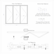 Pemberly Row 3 Panels Folding Doors In White Folded Out From Left To Right