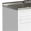 Pemberly Row Contemporary 36-inch Utility Sink & Cabinet in Pure White