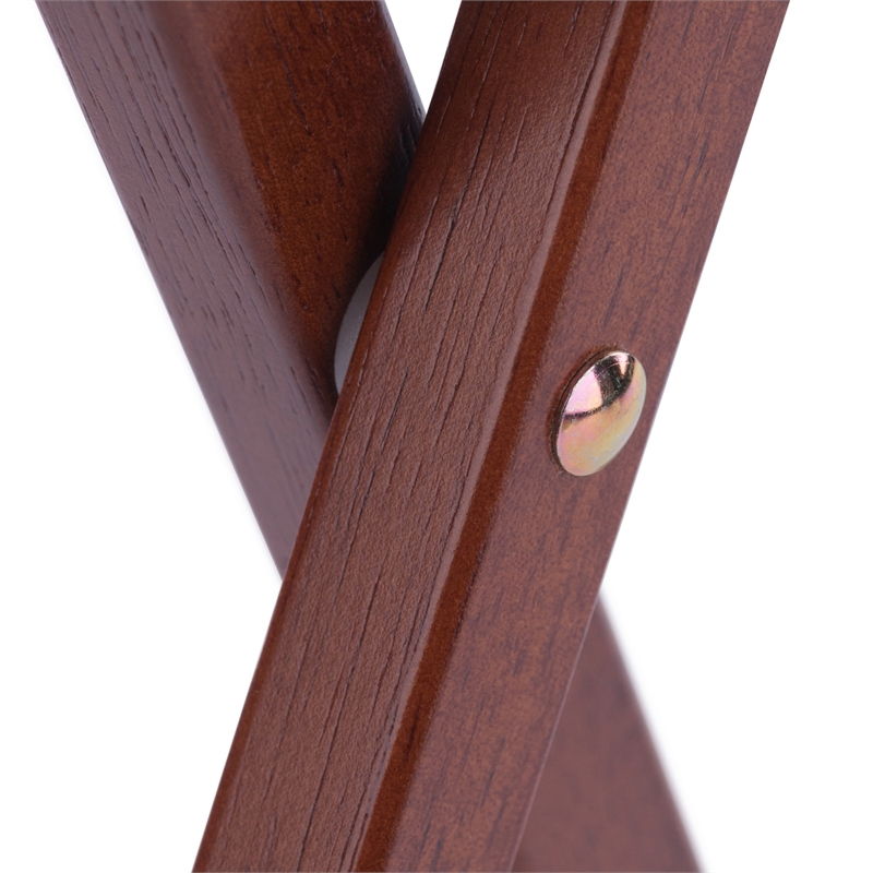 Pemberly Row Contemporary 2-Piece Snack Table Set in Walnut Finish