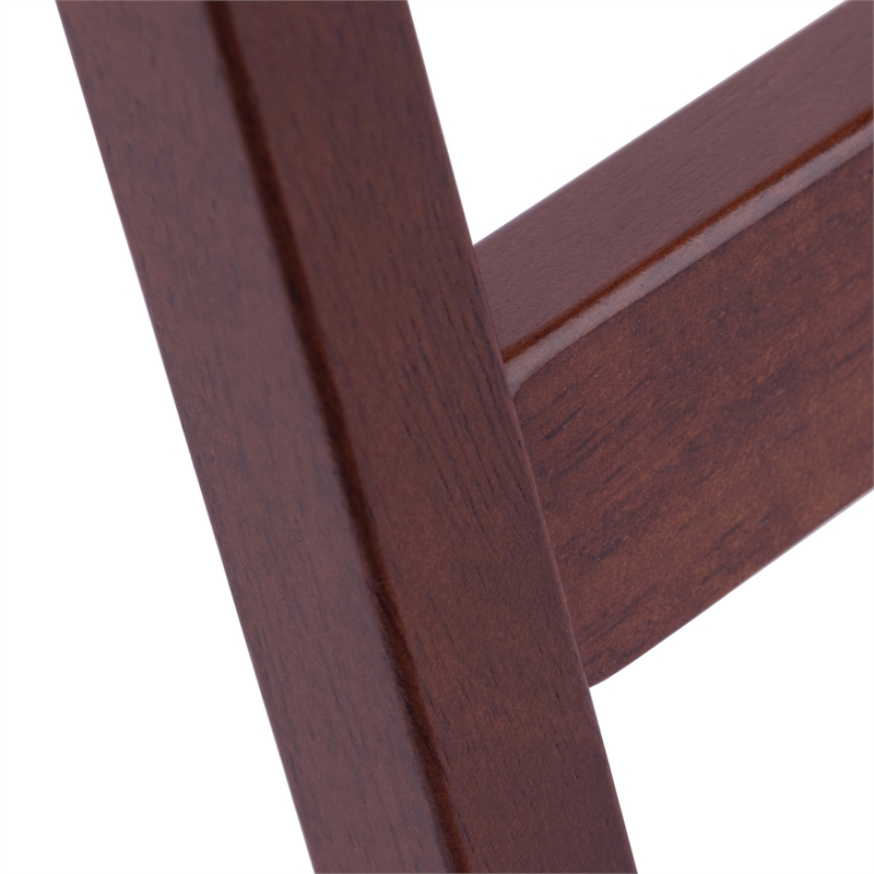 Pemberly Row Contemporary 2-Piece Snack Table Set in Walnut Finish