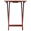 Pemberly Row Contemporary 2-Piece Snack Table Set in Walnut Finish
