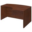 Pemberly Row Engineered Wood Right Hand L-Bow Desk in Hansen Cherry