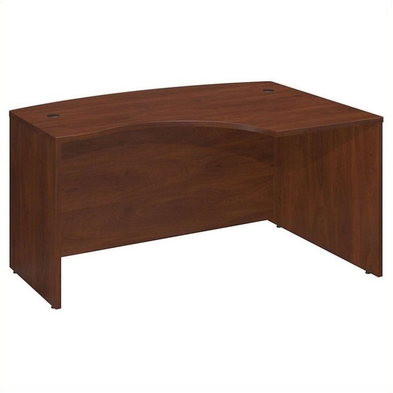 Pemberly Row Engineered Wood Right Hand L-Bow Desk in Hansen Cherry