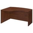Pemberly Row Left Hand Engineered Wood L-Bow Desk Shell in Hansen Cherry