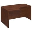 Pemberly Row Left Hand Engineered Wood L-Bow Desk Shell in Hansen Cherry