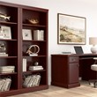 Pemberly Row Contemporary Tall 5 Shelf Bookcase in Harvest Cherry
