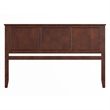 Pemberly Row Madison King Solid Wood Panel Headboard in Walnut