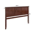 Pemberly Row Madison King Solid Wood Panel Headboard in Walnut
