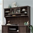 Pemberly Row Engineered Wood 2 Door Credenza Desk Hutch in Coffee Oak