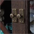Pemberly Row Engineered Wood 2 Door Credenza Desk Hutch in Coffee Oak