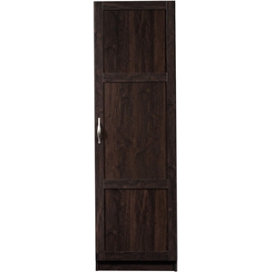 Pemberly Row Wood 60&quotH Raised Panel Doors Storage Pantry in Cinnamon Cherry