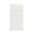 Pemberly Row 36-in Wide 5 Drawer Metal Lateral Filing Cabinet White