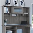 Pemberly Row Contemporary 60W Hutch in Modern Gray-Engineered Wood