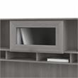 Pemberly Row Contemporary 60W Hutch in Modern Gray-Engineered Wood