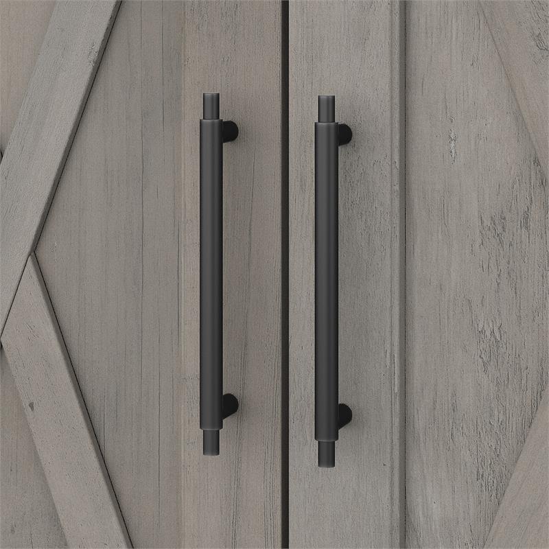 Pemberly Row Engineered Wood Double Vanity Set with Sinks in Driftwood Gray