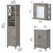 Pemberly Row Engineered Wood Vanity Set with Linen Tower in Driftwood Gray