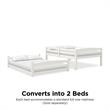 Pemberly Row Contemporary Full-Over-Full Floor Bunk Bed in White