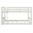 Pemberly Row Contemporary Full-Over-Full Floor Bunk Bed in White