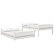 Pemberly Row Contemporary Full-Over-Full Floor Bunk Bed in White