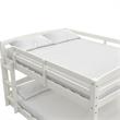 Pemberly Row Contemporary Full-Over-Full Floor Bunk Bed in White