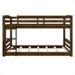Pemberly Row Traditional Wood Espresso Phoenix Full-Over-Full Floor Bunk Bed