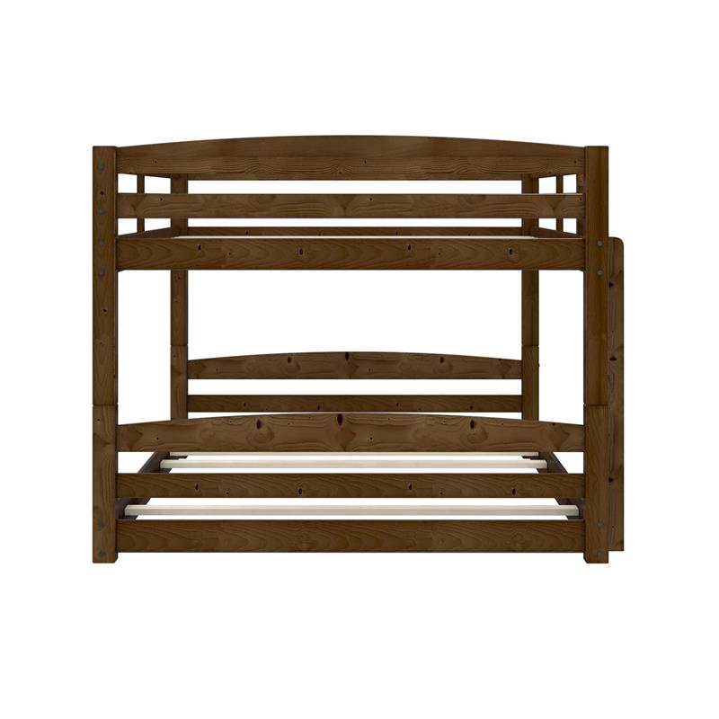 Pemberly Row Traditional Wood Espresso Phoenix Full-Over-Full Floor Bunk Bed