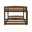 Pemberly Row Traditional Wood Espresso Phoenix Full-Over-Full Floor Bunk Bed