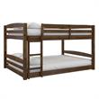 Pemberly Row Traditional Wood Espresso Phoenix Full-Over-Full Floor Bunk Bed