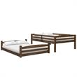 Pemberly Row Traditional Wood Espresso Phoenix Full-Over-Full Floor Bunk Bed
