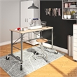Pemberly Row Portable Workbench Folding Utility Table with Casters in Gray