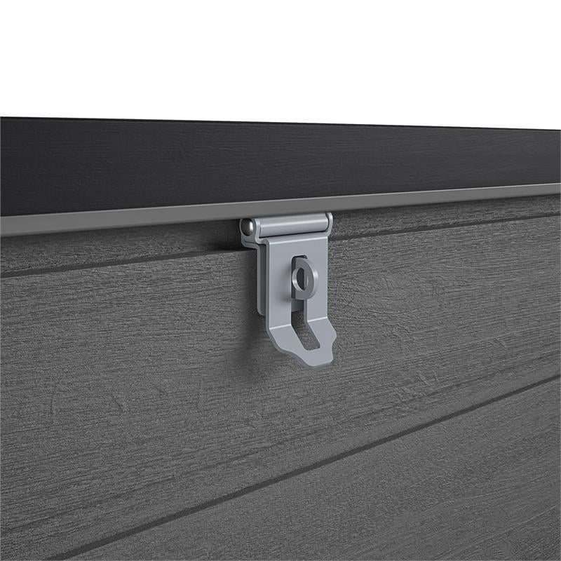 Pemberly Row Outdoor Patio Deck Storage Box Extra Large 180 Gallons in Charcoal