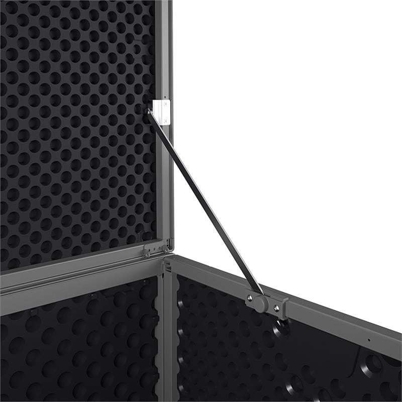Pemberly Row Outdoor Patio Deck Storage Box Extra Large 180 Gallons in Charcoal