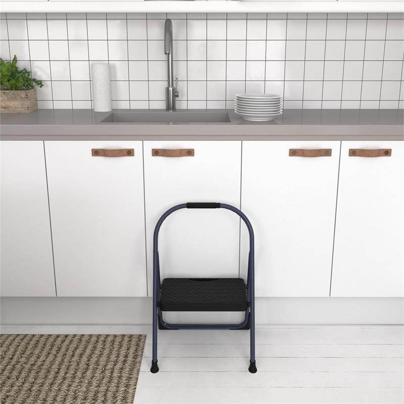 Pemberly Row 1-Step Folding BIG Step Step Stool ANSI Type in Navy